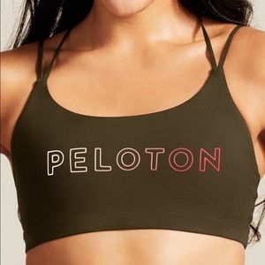 Peloton Olive Speed Up Sports Bra Size L NWOT